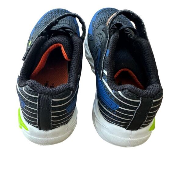 Skechers S Lights Flex-Glow Bolt Black/Blue 10 - Picture 4 of 6
